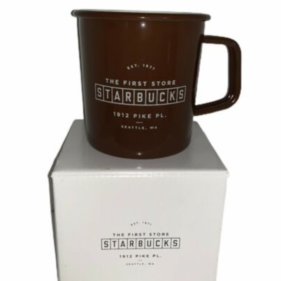 🆕Starbucks Coffee Pike Place Seattle Enamel Mug - Picture 1 of 6